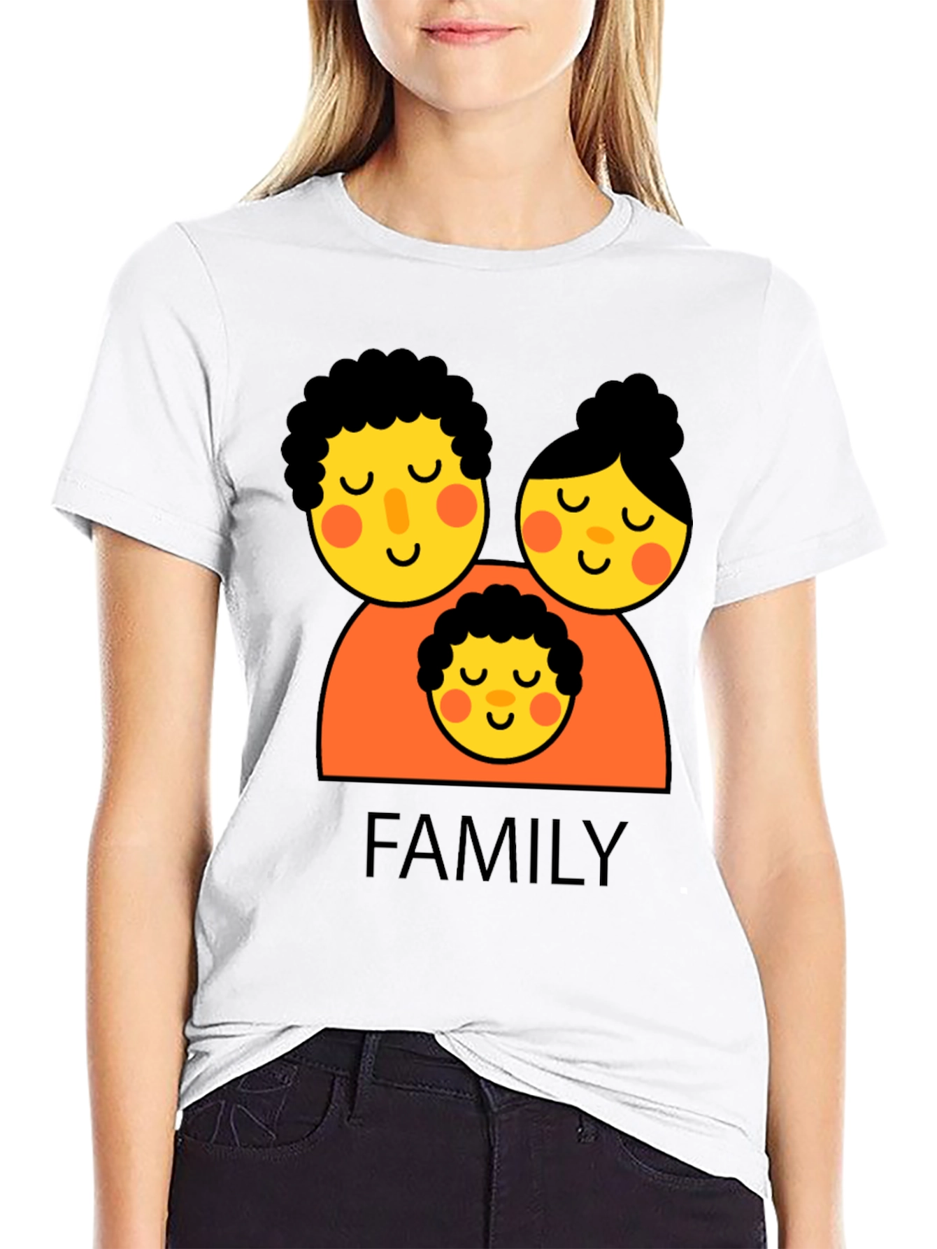 Family Graphic Black T-Shirt