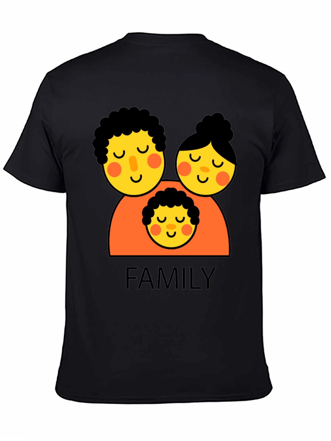 Family Graphic Black T-Shirt