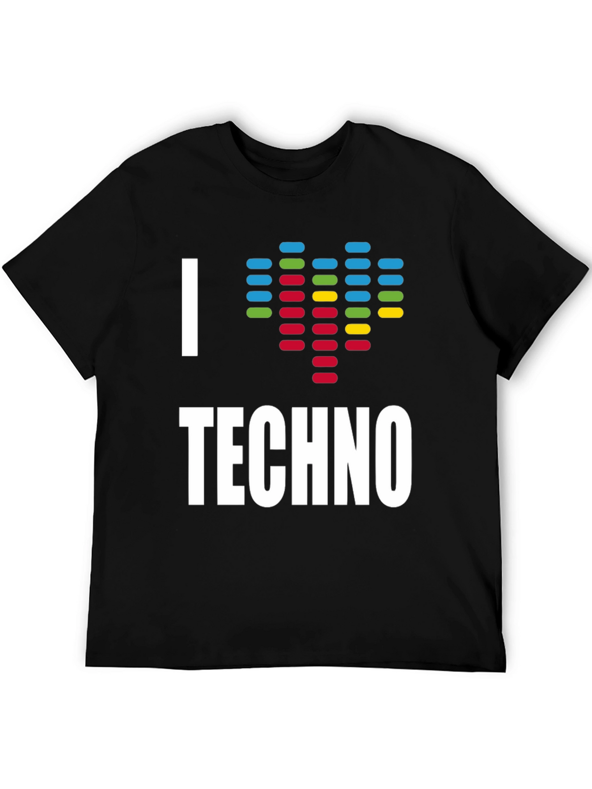 I Heart Techno Graphic Tee - Music Lover T-Shirt