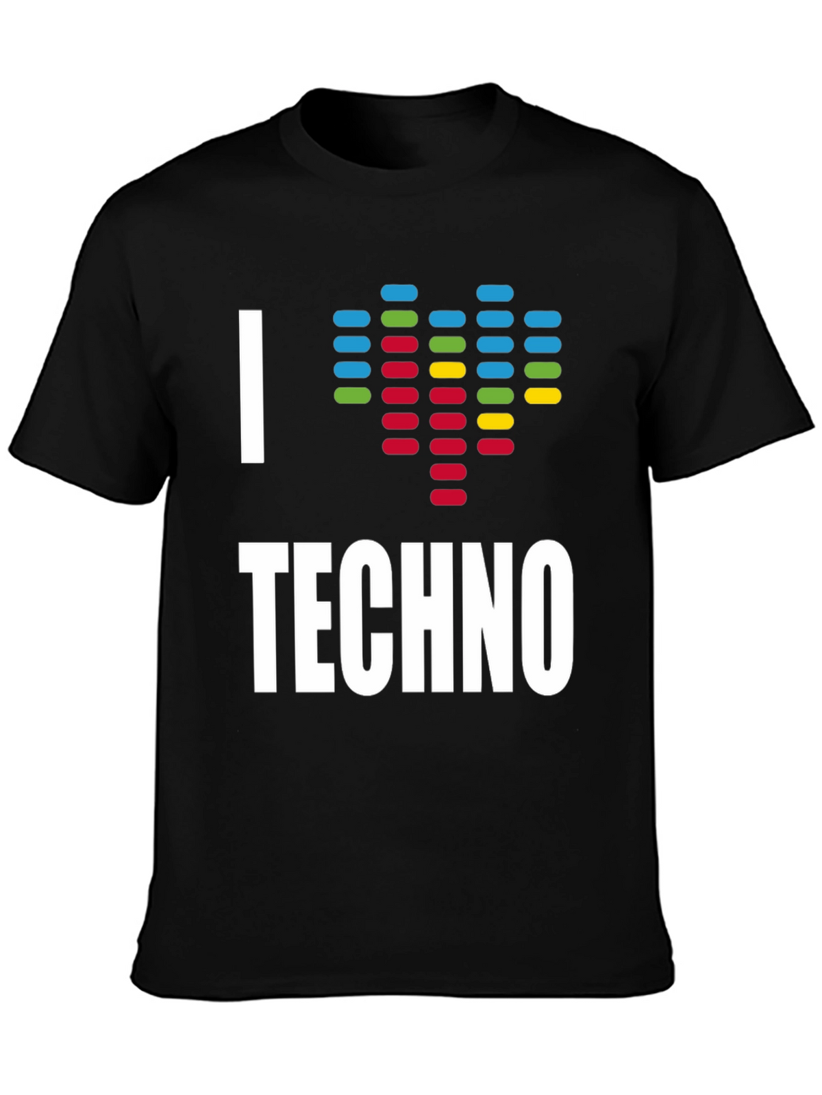 I Heart Techno Graphic Tee - Music Lover T-Shirt