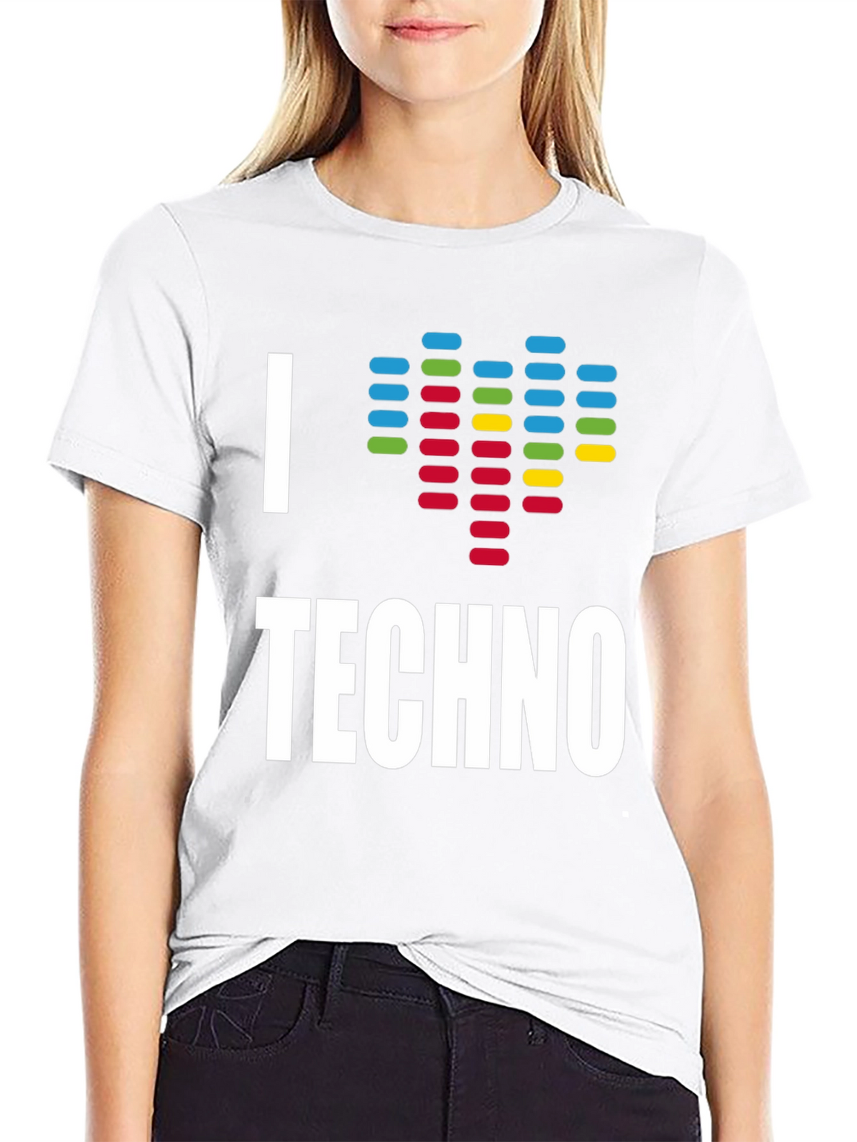 I Heart Techno Graphic Tee - Music Lover T-Shirt