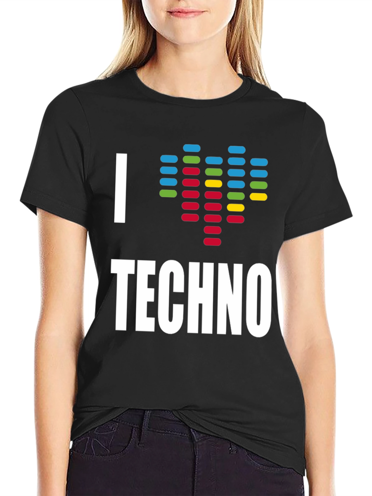 I Heart Techno Graphic Tee - Music Lover T-Shirt