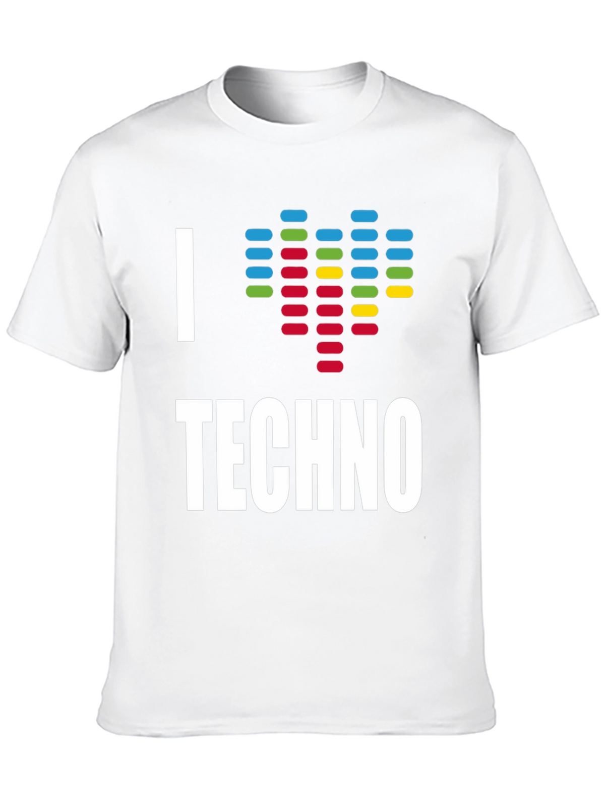I Heart Techno Graphic Tee - Music Lover T-Shirt