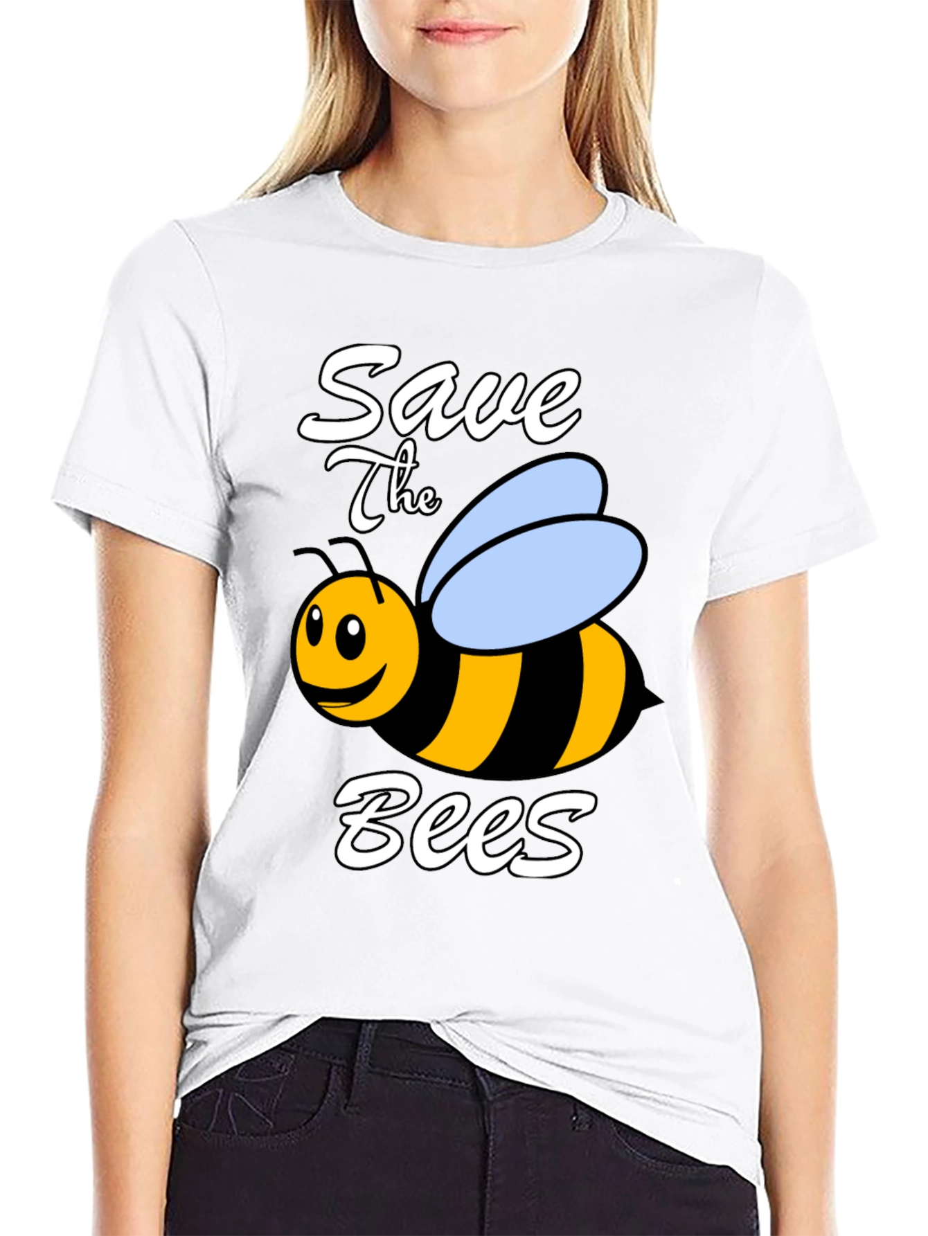 Save the Bees Graphic T-Shirt - Black