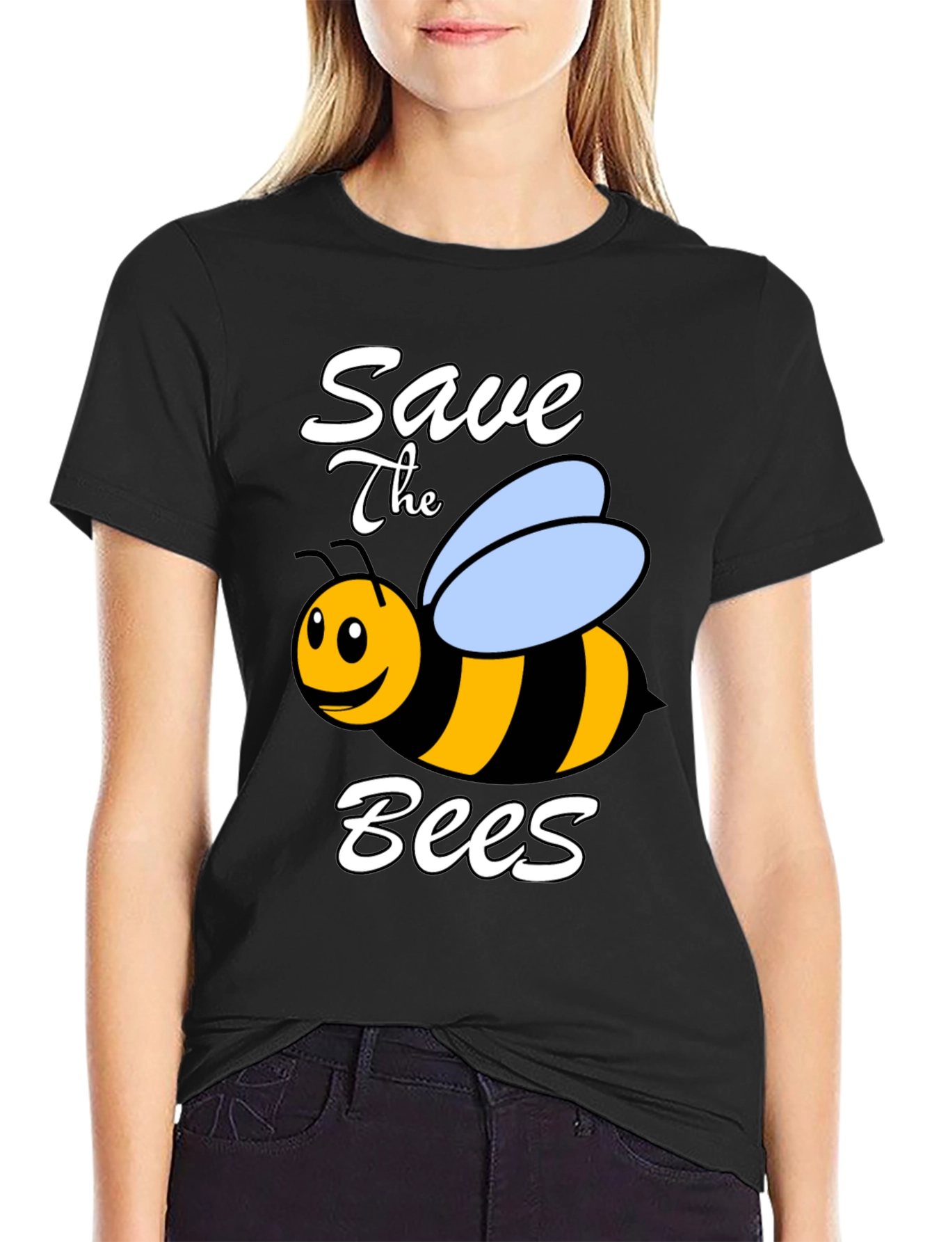 Save the Bees Graphic T-Shirt - Black