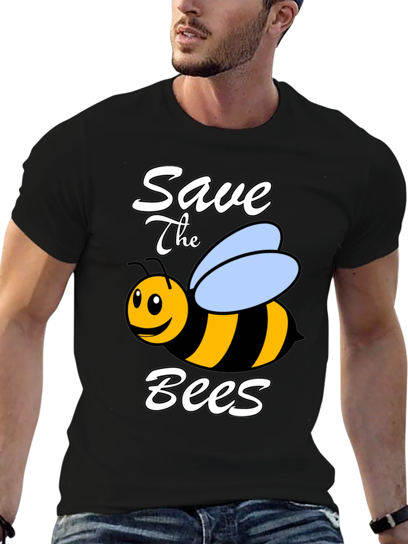 Save the Bees Graphic T-Shirt - Black