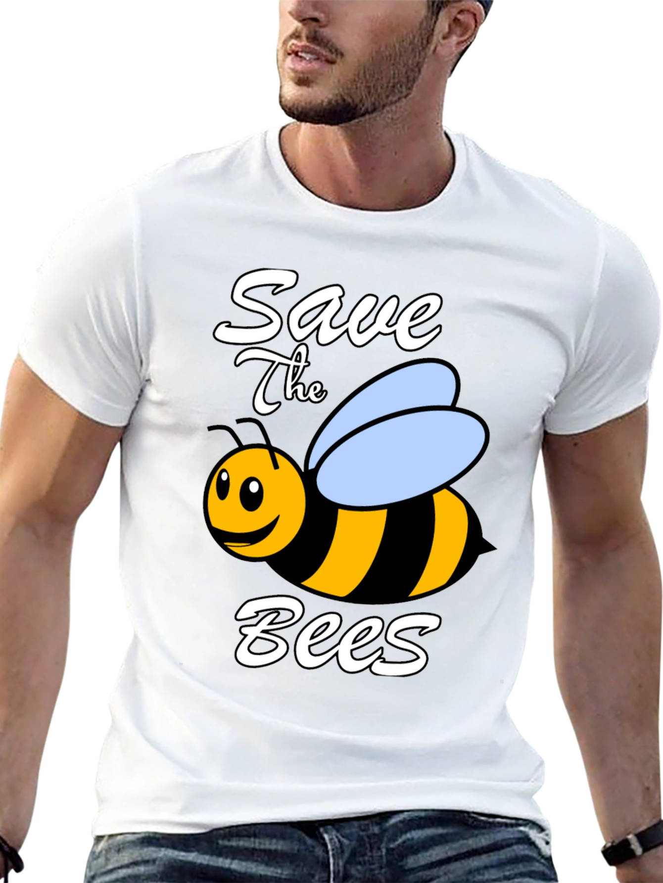 Save the Bees Graphic T-Shirt - Black