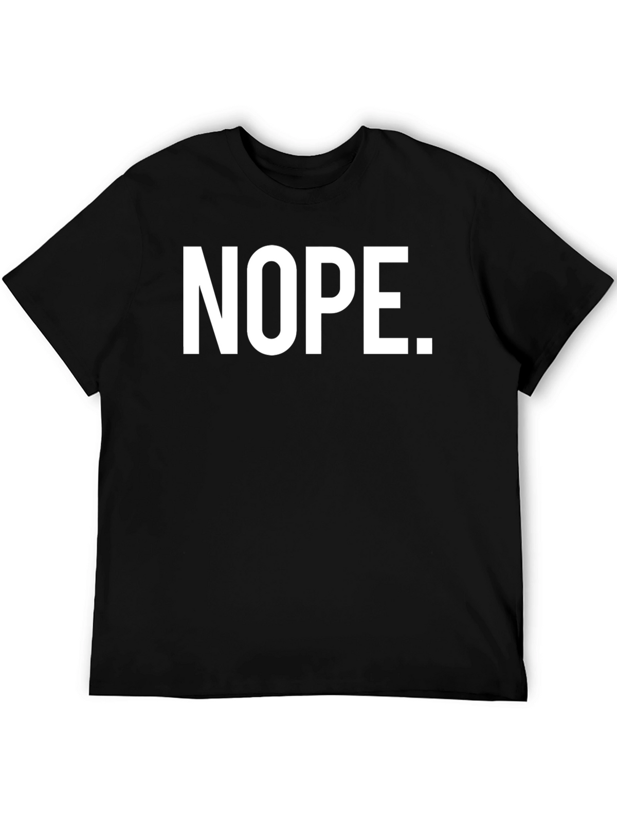 Nope Graphic T-Shirt - Black Casual Tee