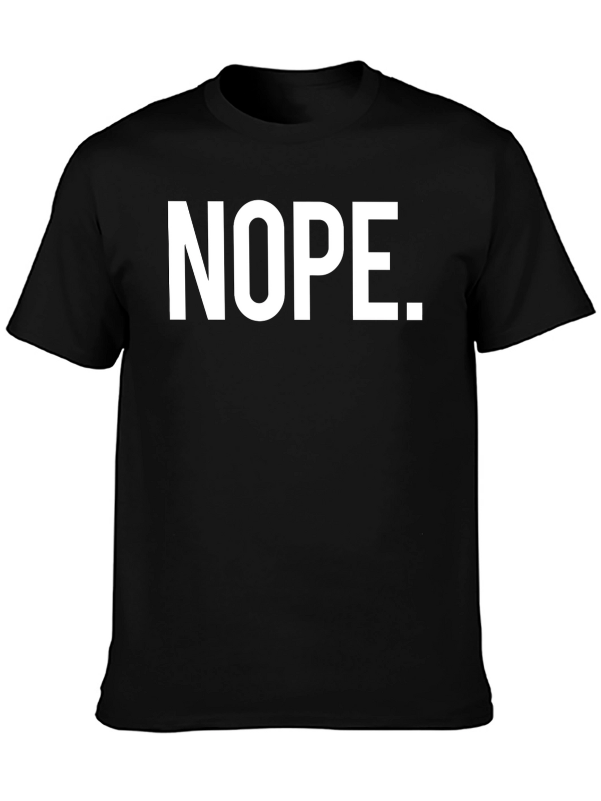 Nope Graphic T-Shirt - Black Casual Tee