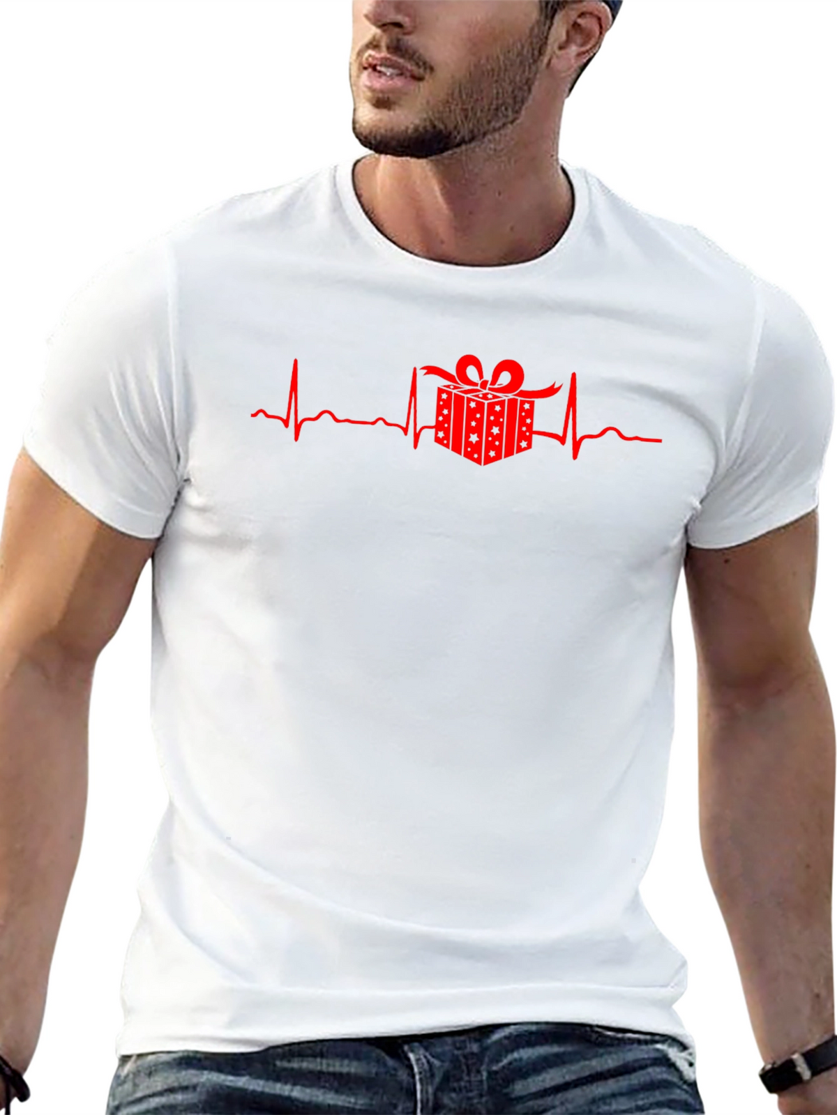 Gift Pulse Tee - Heartbeat Gift Box T-Shirt