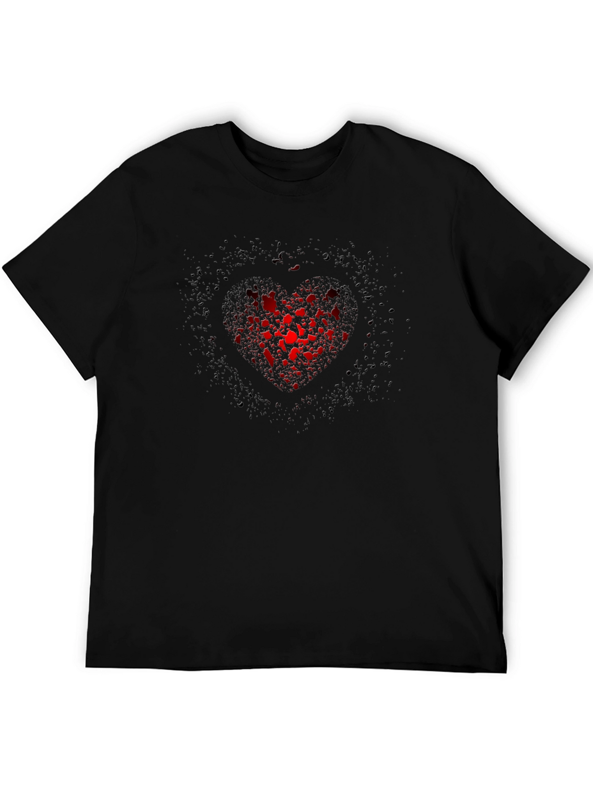 Heart Bubbles Graphic Tee - Black