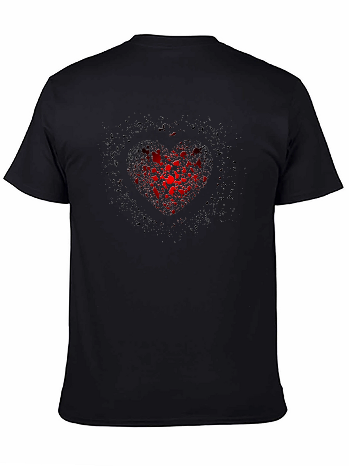 Heart Bubbles Graphic Tee - Black