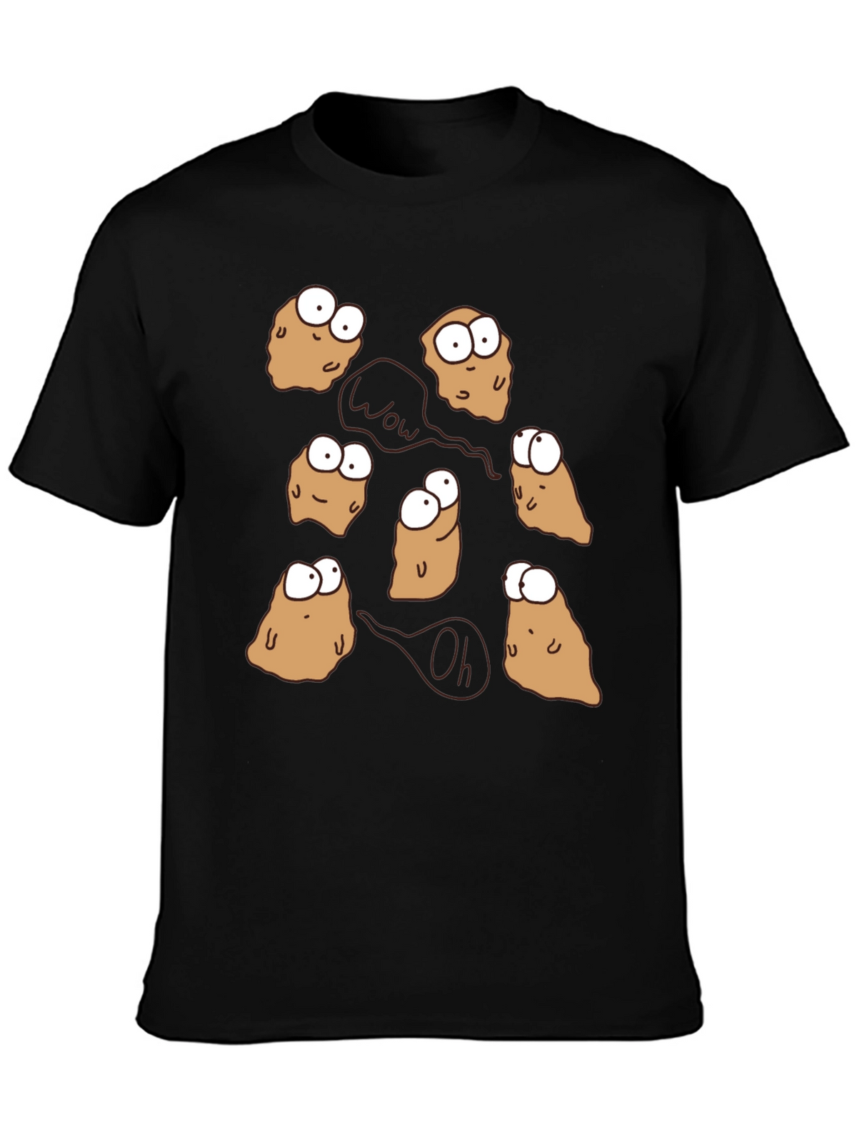 Funny Potato Cartoon T-Shirt Quirky Novelty Tee