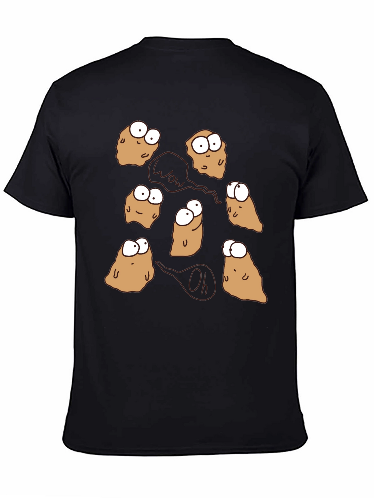 Funny Potato Cartoon T-Shirt Quirky Novelty Tee