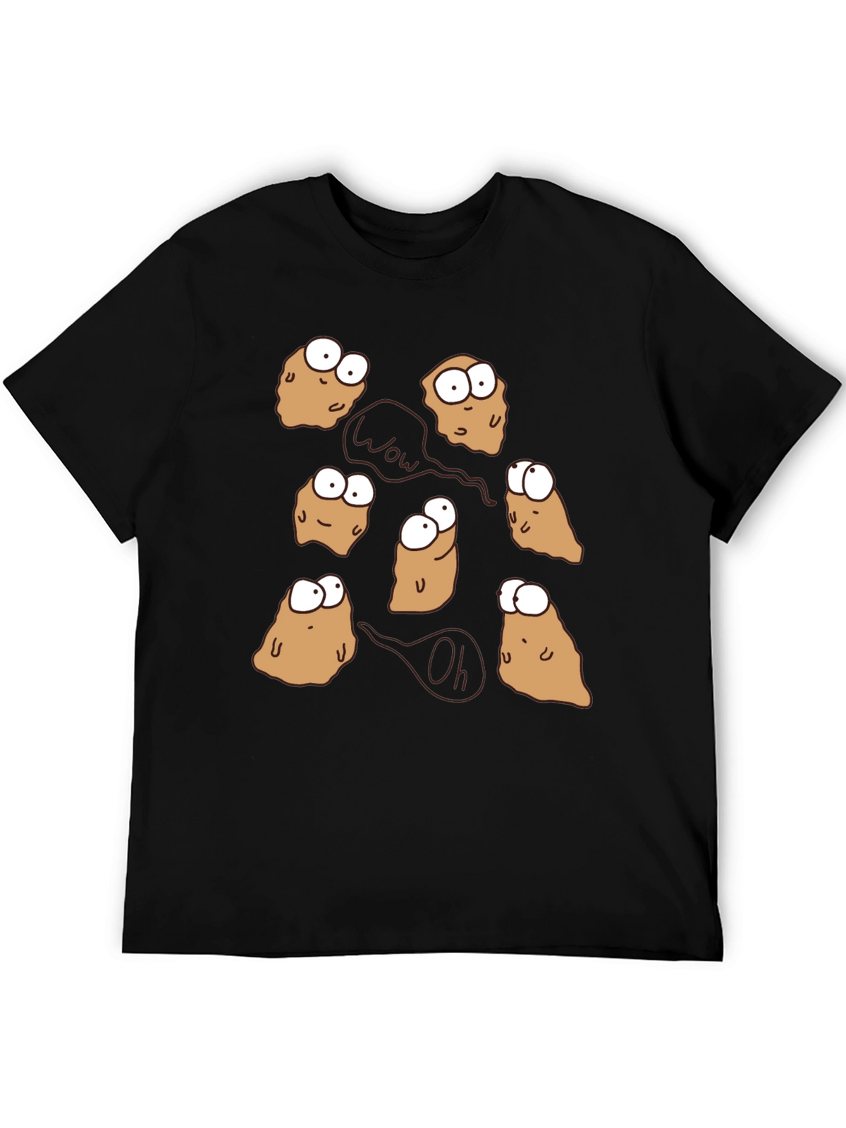 Funny Potato Cartoon T-Shirt Quirky Novelty Tee