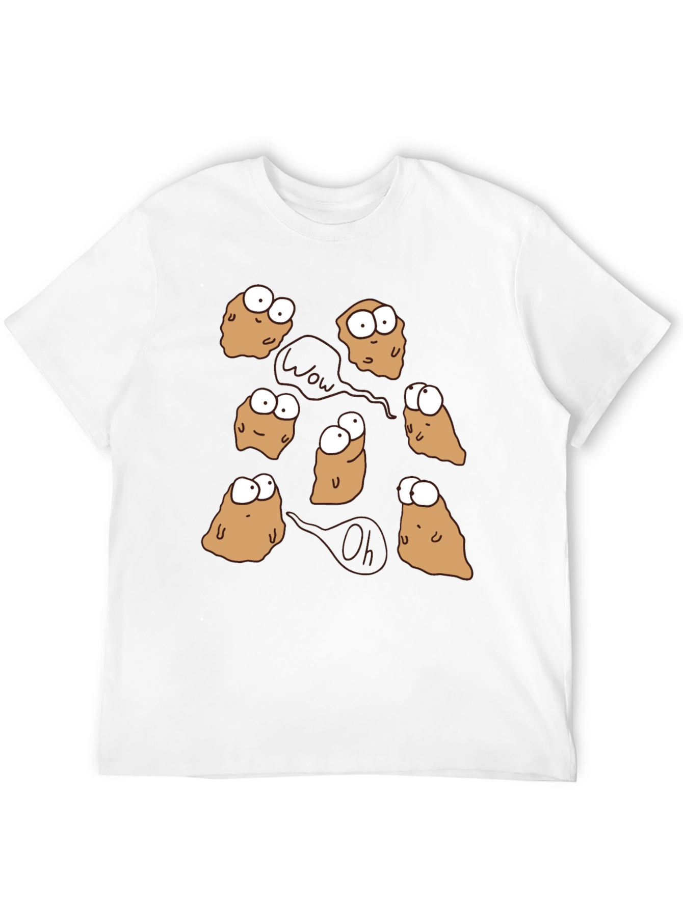 Funny Potato Cartoon T-Shirt Quirky Novelty Tee