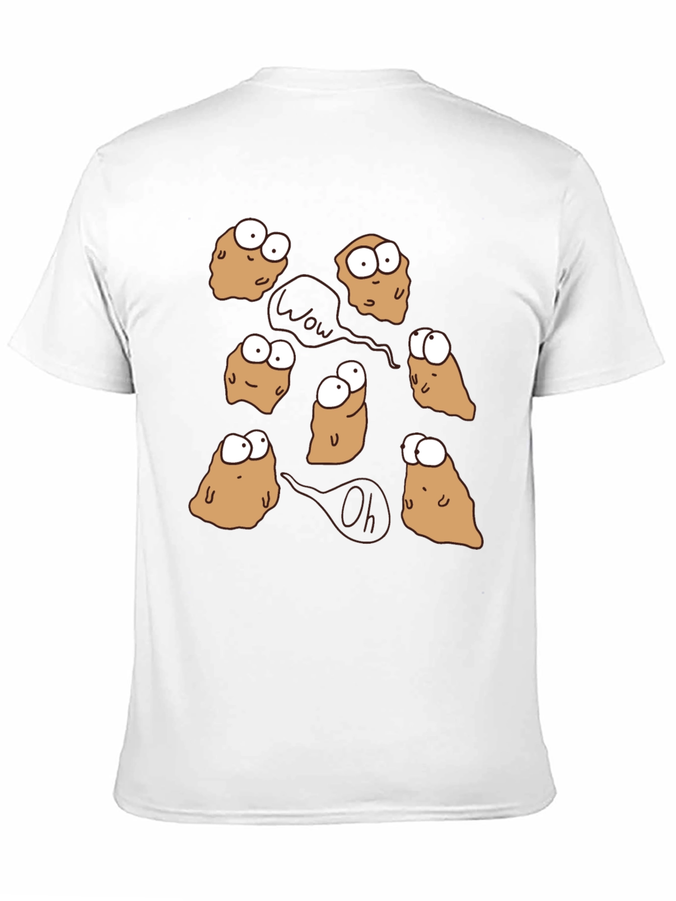 Funny Potato Cartoon T-Shirt Quirky Novelty Tee