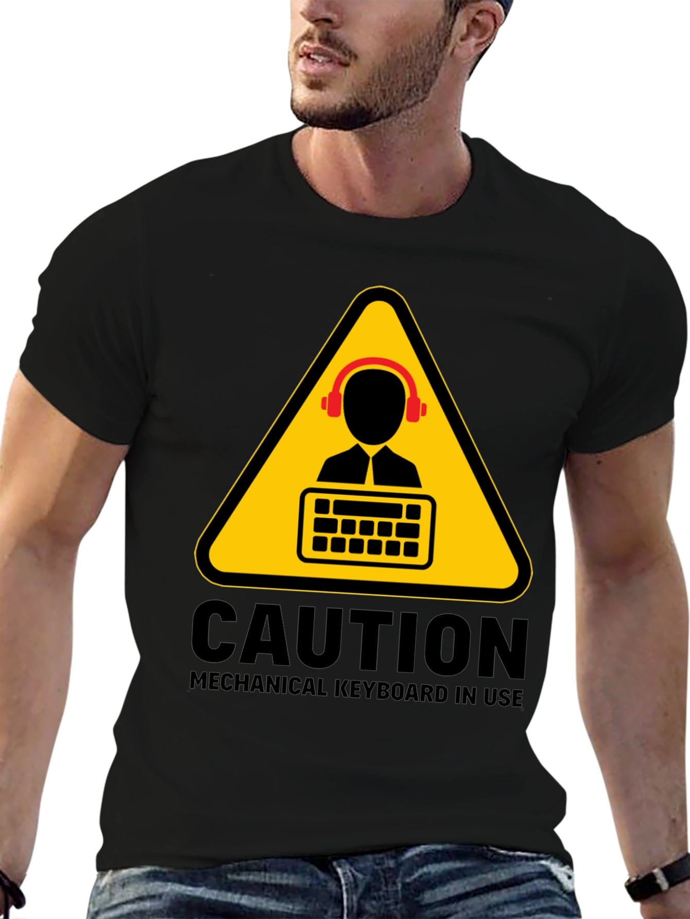 Caution Mechanical Keyboard T-Shirt