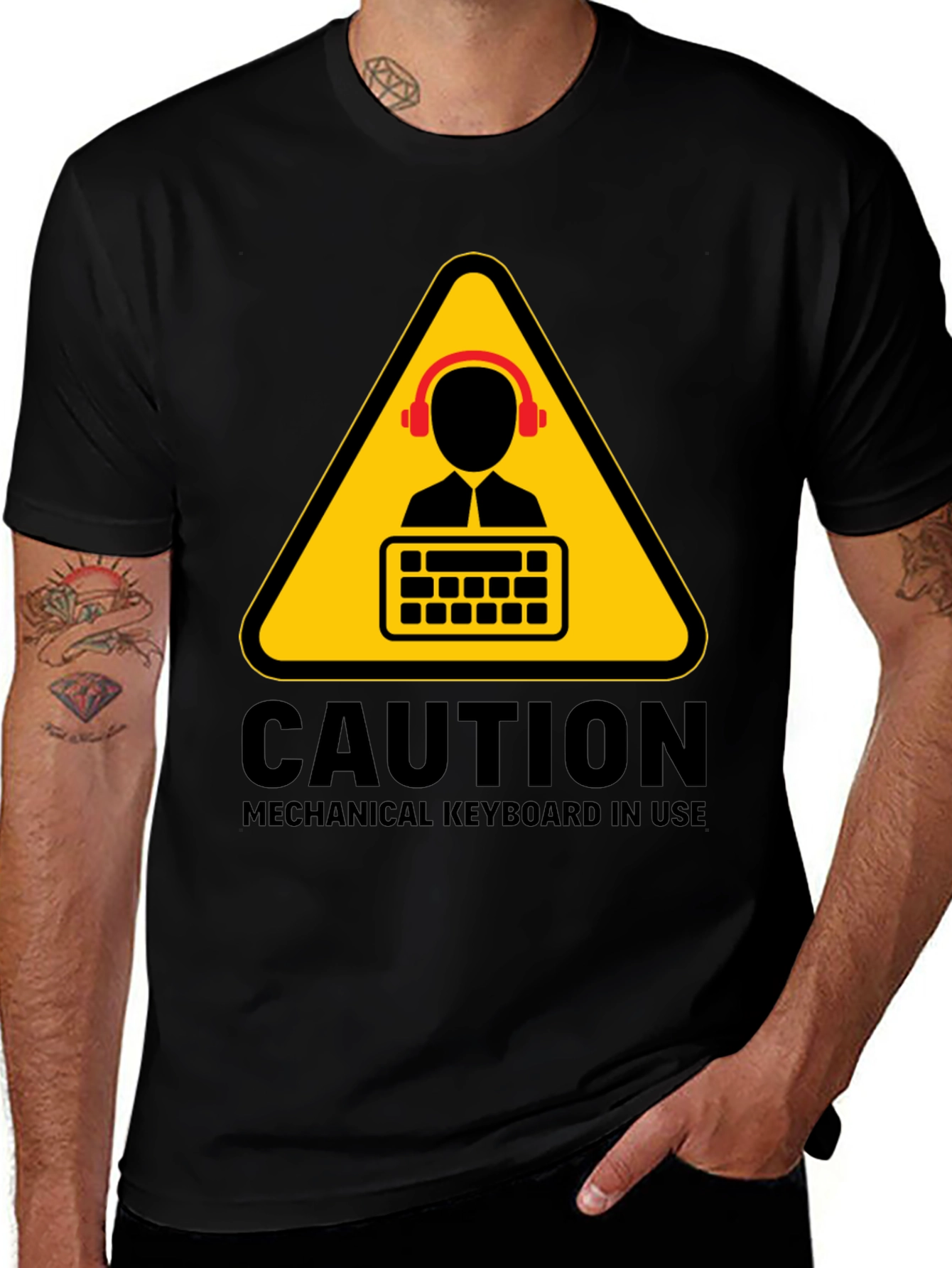 Caution Mechanical Keyboard T-Shirt