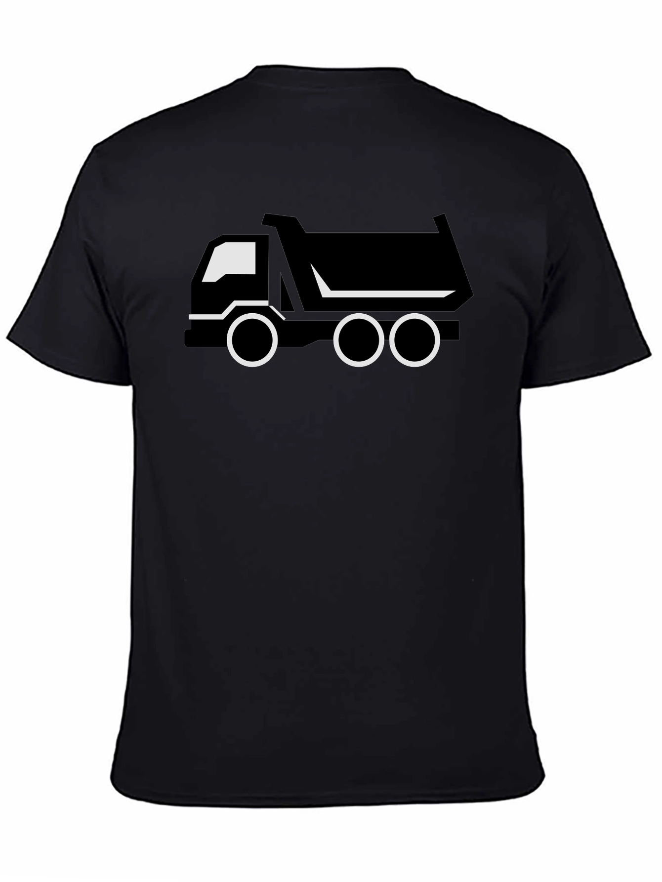 Dump Truck Graphic Tee - Black Cotton T-Shirt