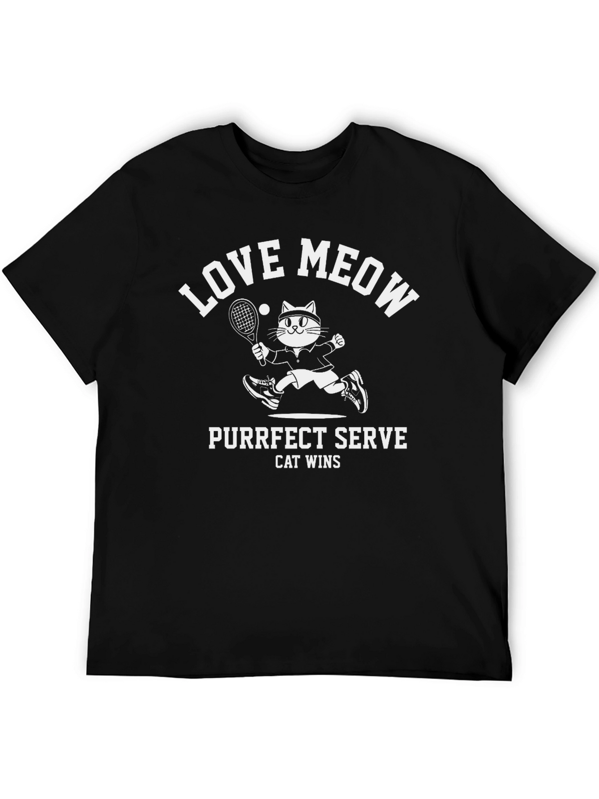 Love Meow Purrfect Serve Cat Wins T-Shirt
