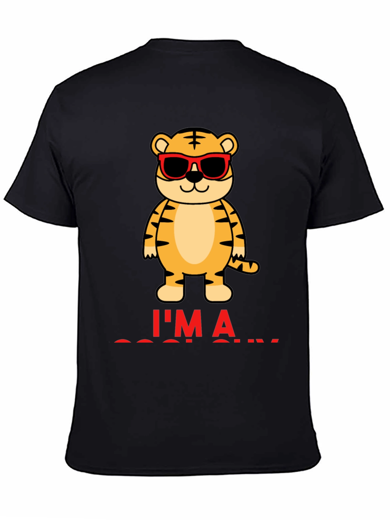 Cool Tiger Graphic T-Shirt - Mens Black Tee