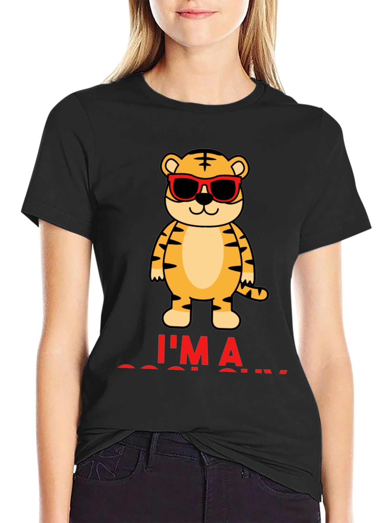 Cool Tiger Graphic T-Shirt - Mens Black Tee