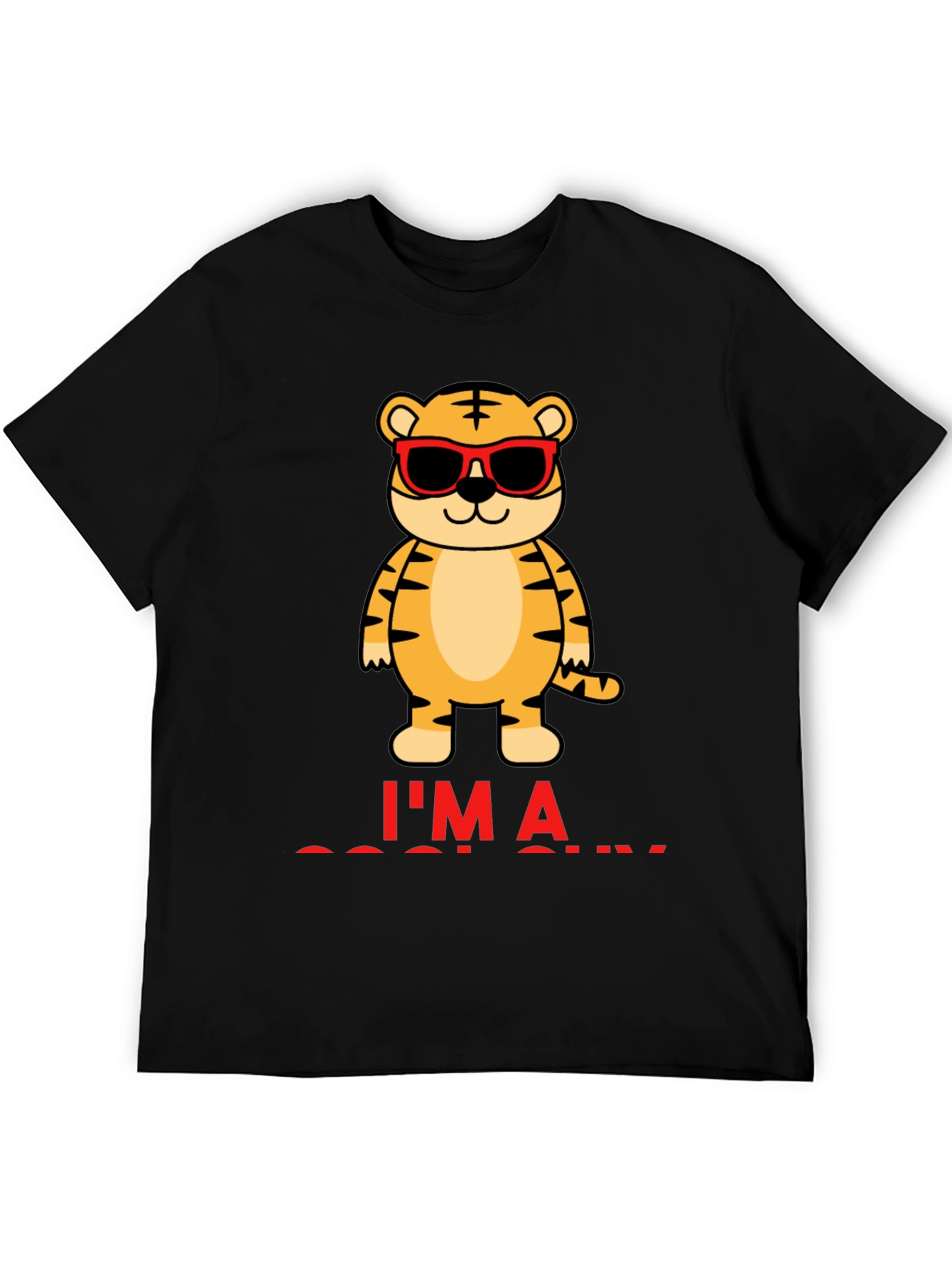 Cool Tiger Graphic T-Shirt - Mens Black Tee