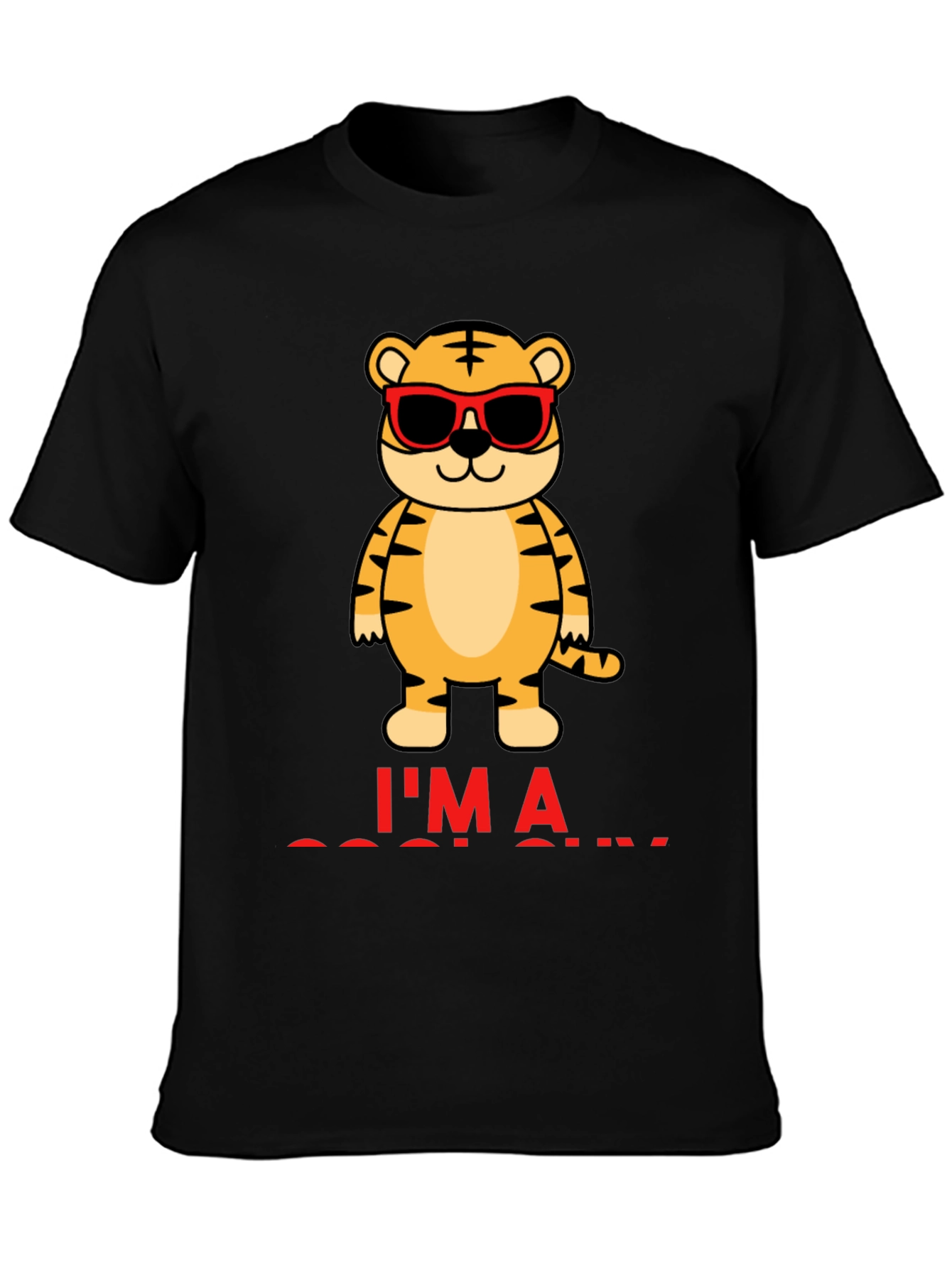 Cool Tiger Graphic T-Shirt - Mens Black Tee