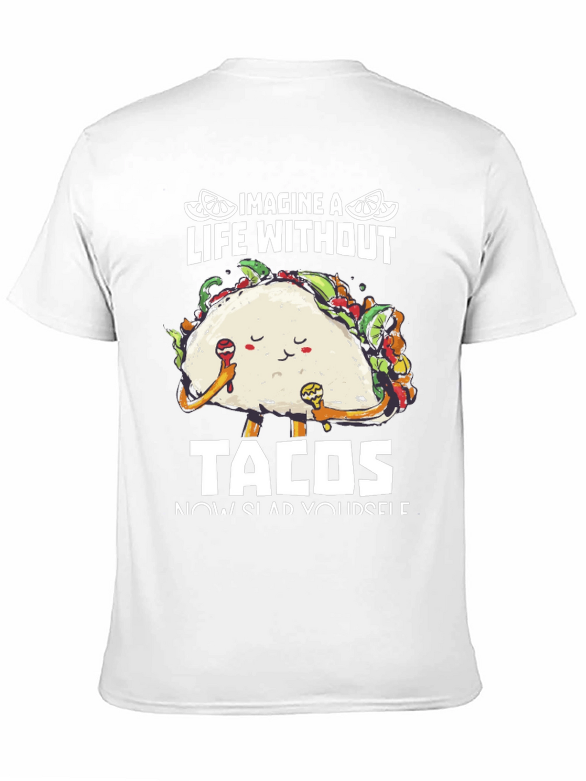Imagine A Life Without Tacos Black Graphic Tee