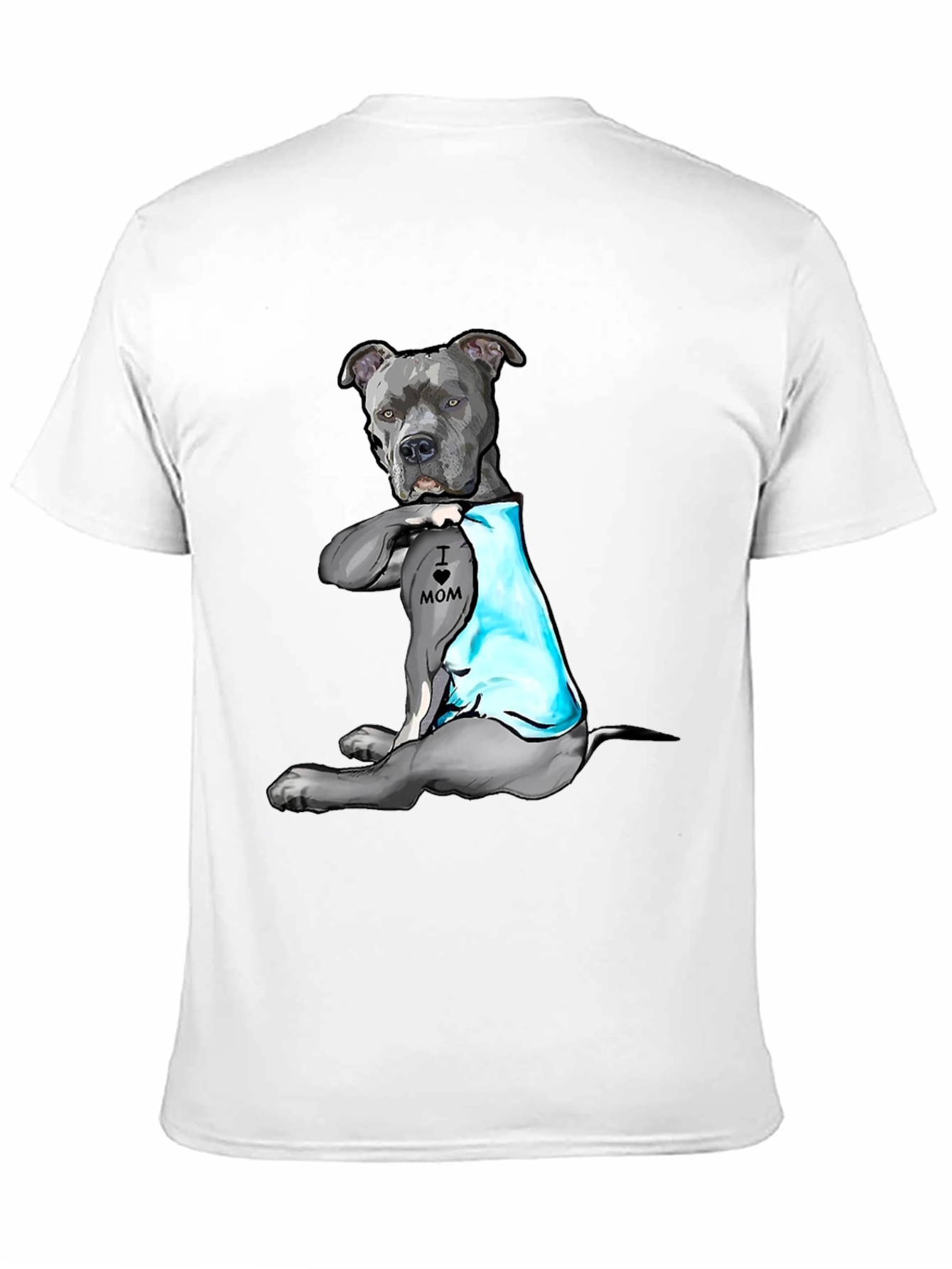 Dog Lover T-Shirt: I Heart Mom Pitbull Design