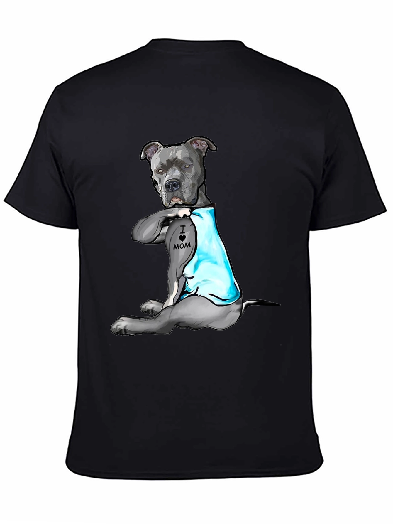 Dog Lover T-Shirt: I Heart Mom Pitbull Design
