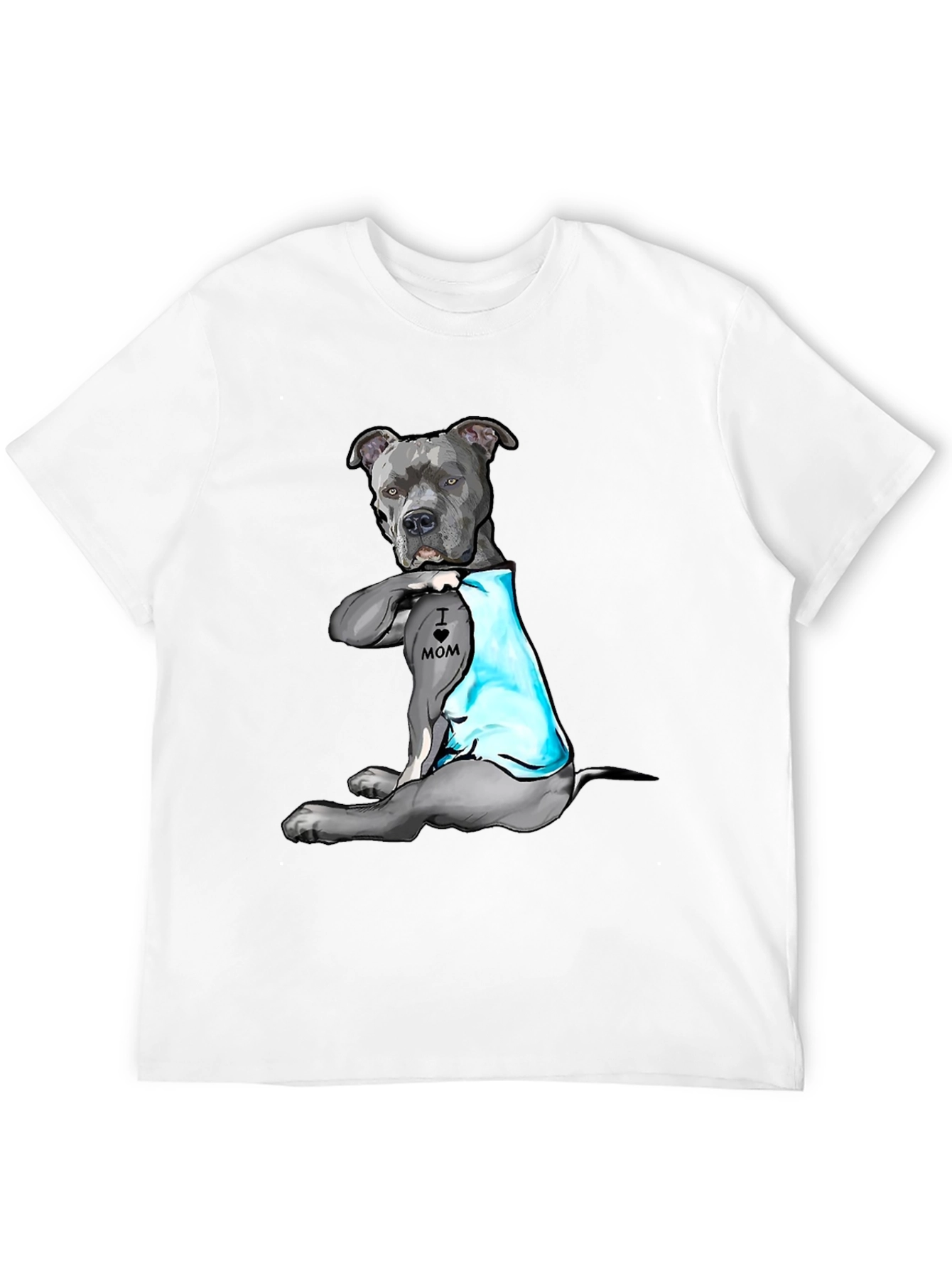 Dog Lover T-Shirt: I Heart Mom Pitbull Design