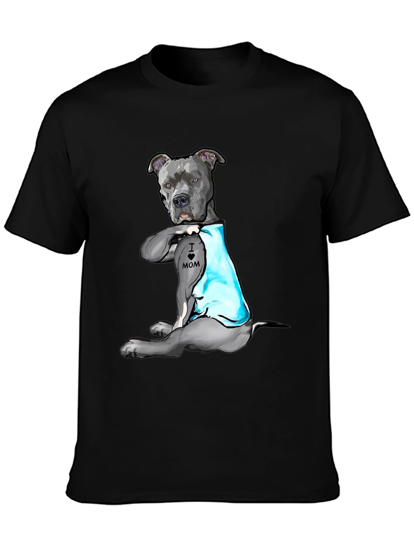 Dog Lover T-Shirt: I Heart Mom Pitbull Design