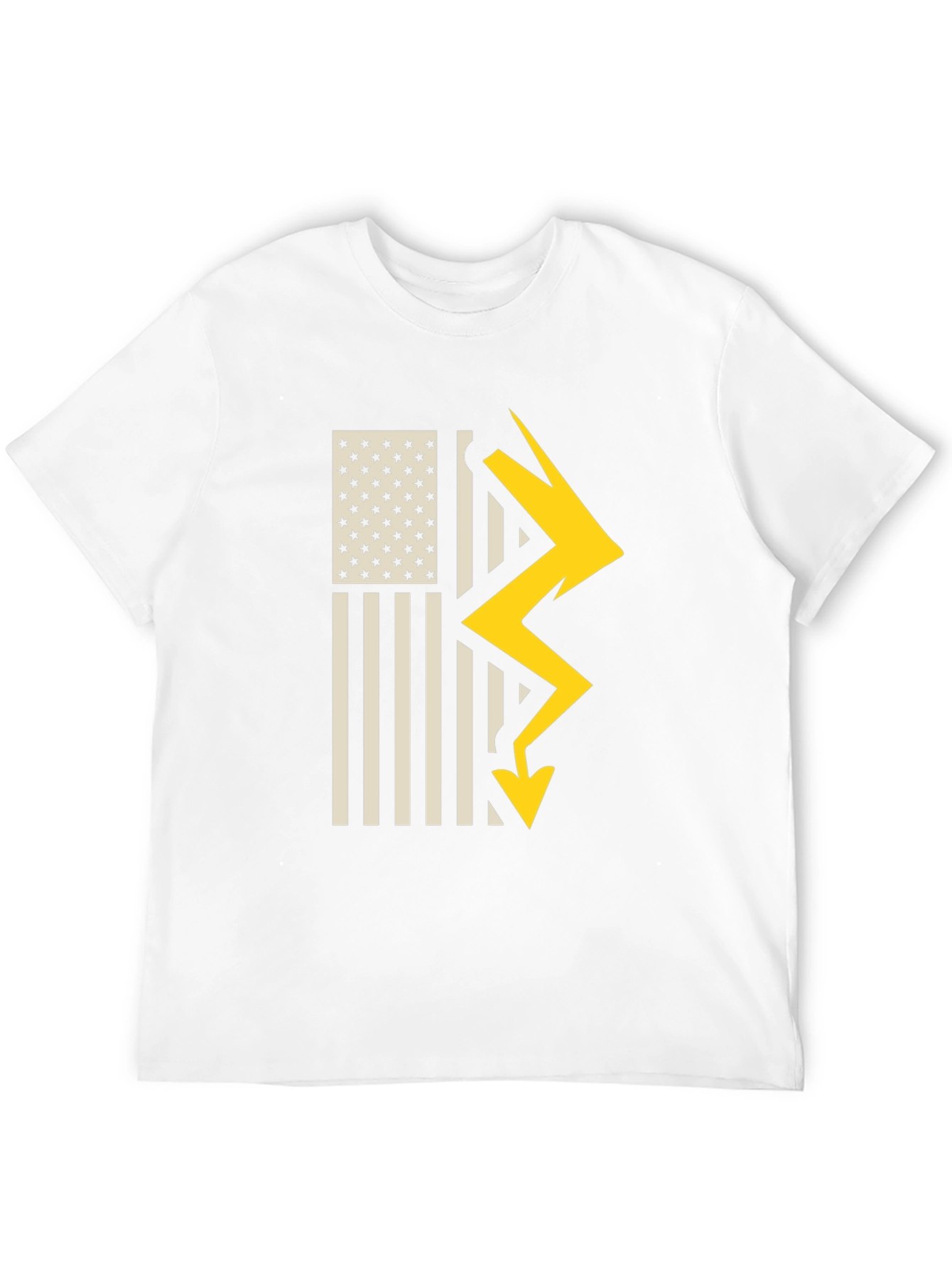 American Flag Lightning Bolt Graphic T-Shirt