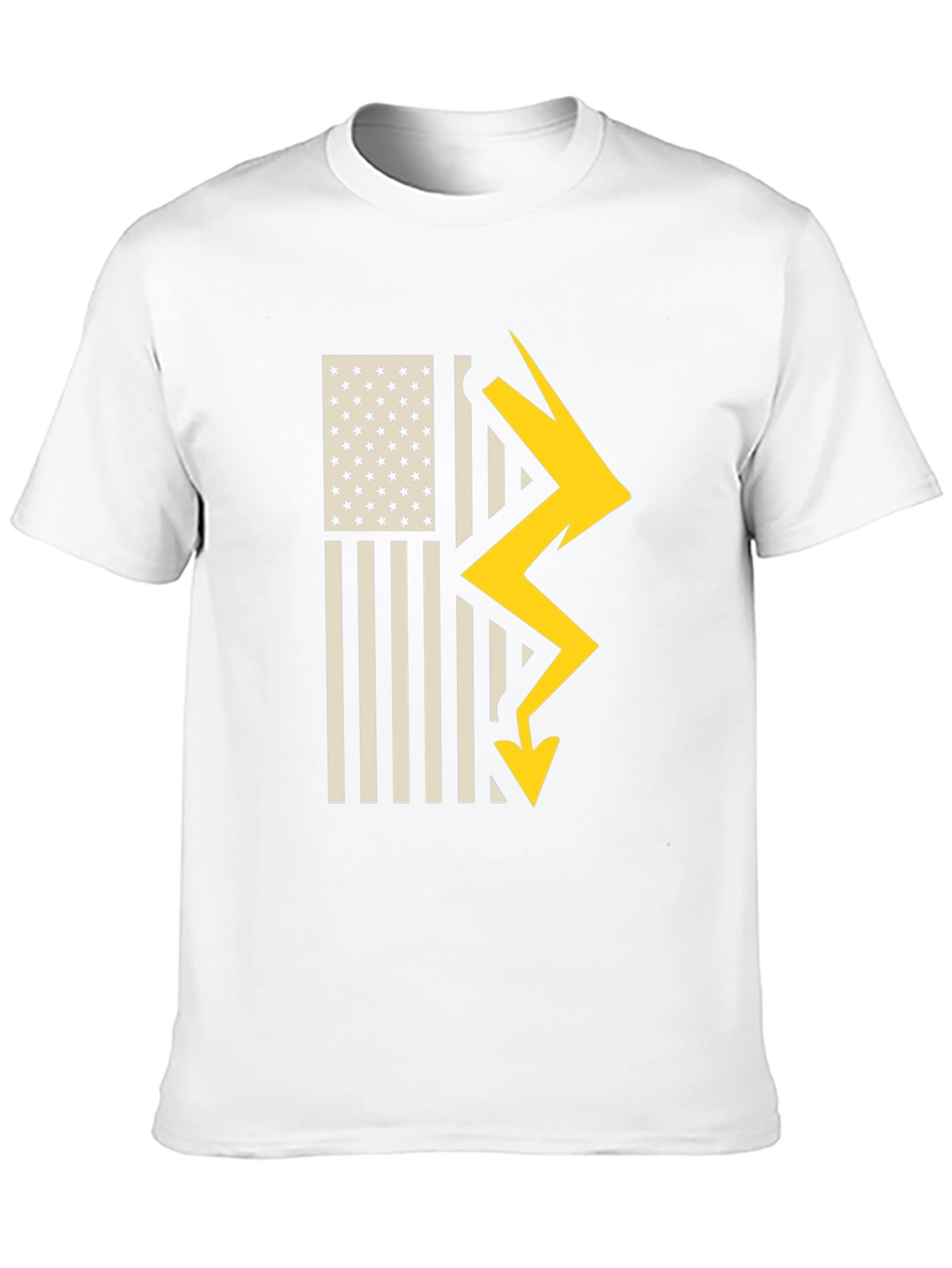 American Flag Lightning Bolt Graphic T-Shirt