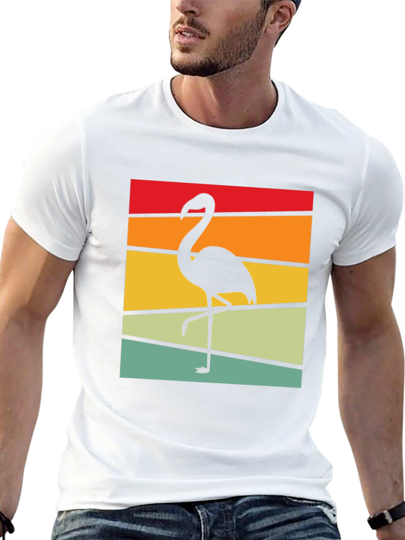Retro Flamingo Graphic T-Shirt
