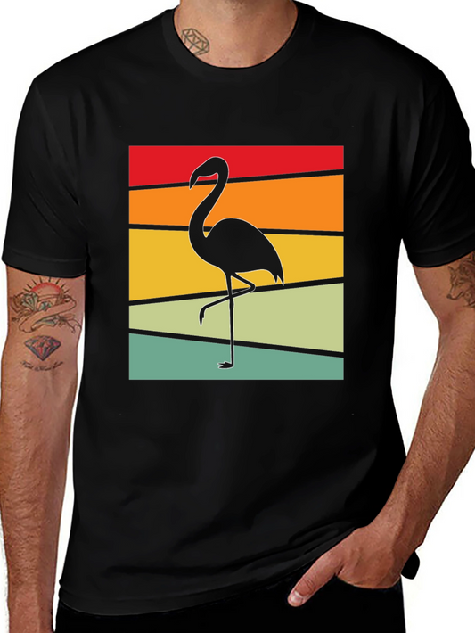 Retro Flamingo Graphic T-Shirt