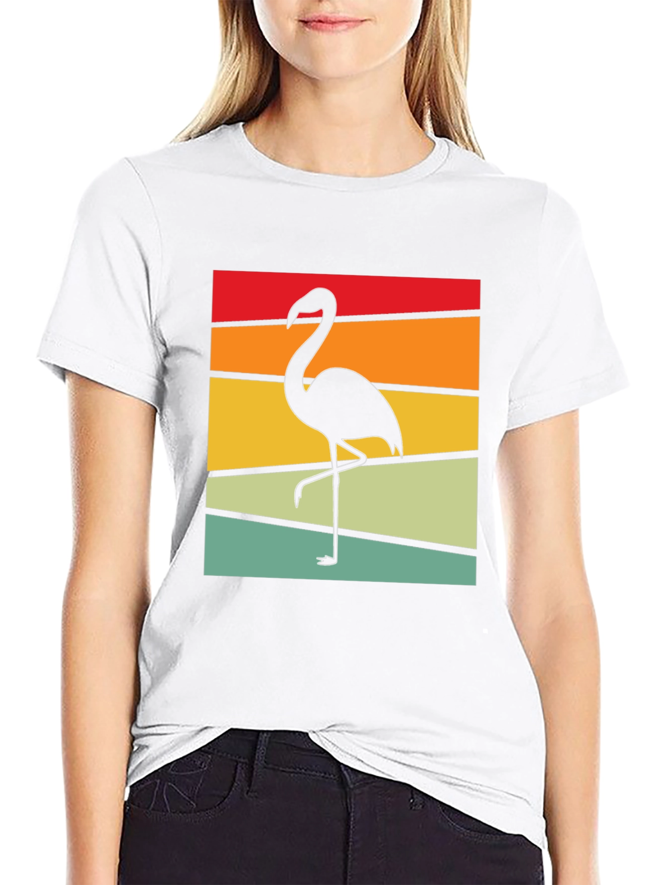 Retro Flamingo Graphic T-Shirt