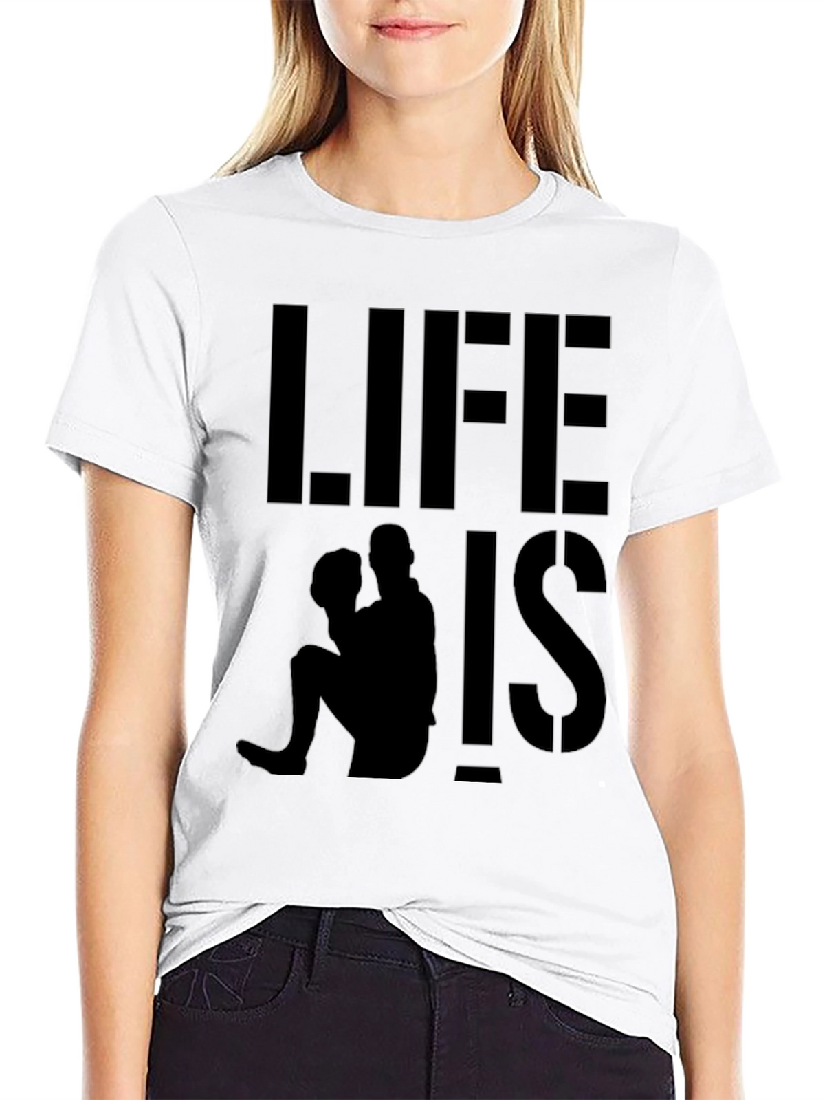 Life is Pitch Baseball Graphic Tee - Black