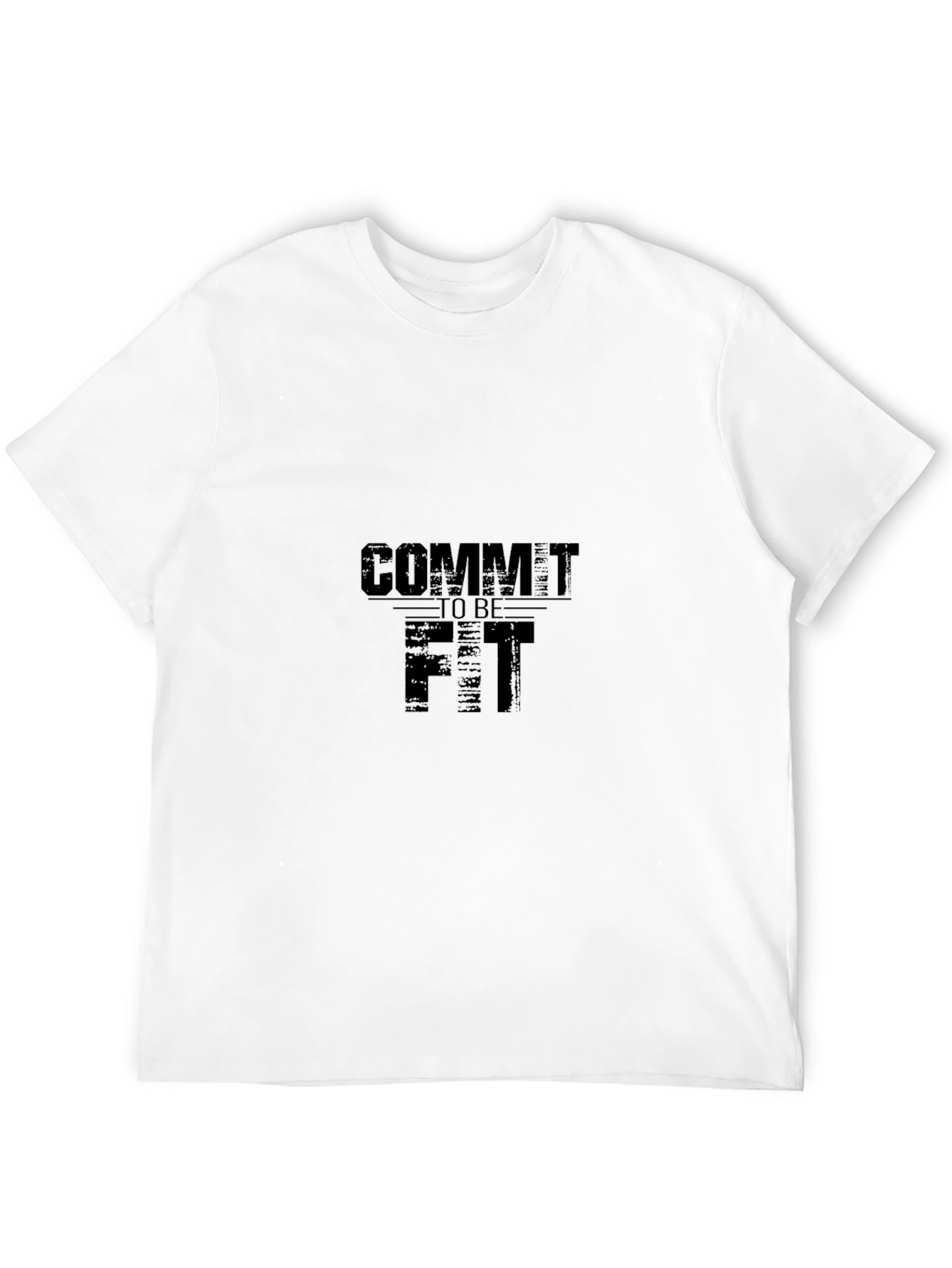 Commit To Be Fit Black Graphic Tee