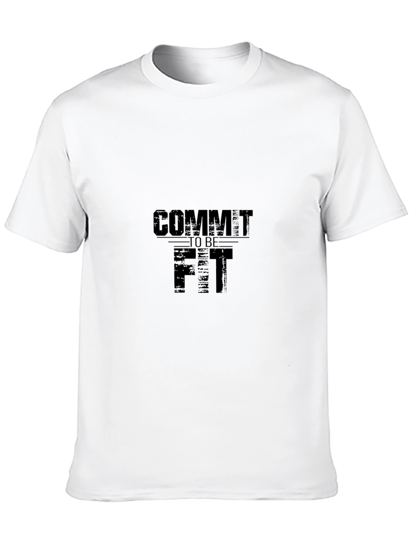 Commit To Be Fit Black Graphic Tee