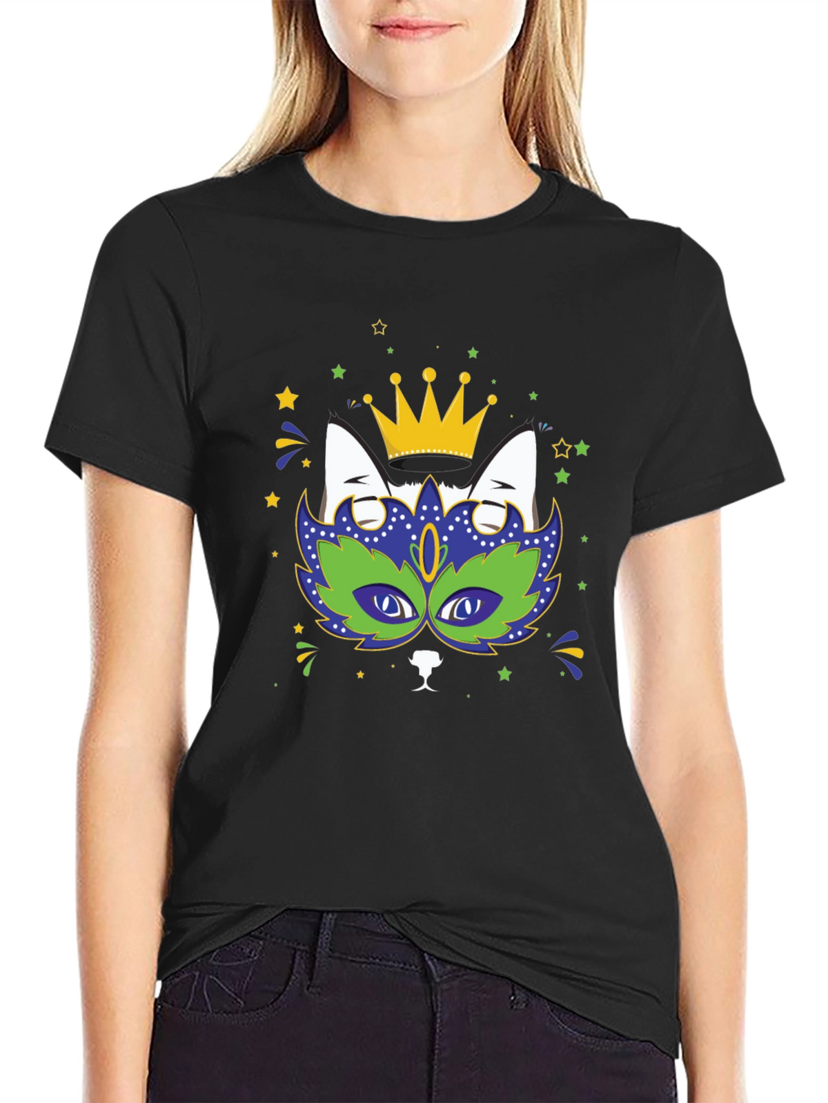 Mardi Gras Cat T-Shirt - King Cat Tee