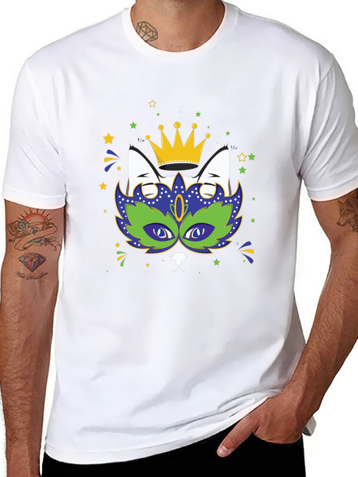 Mardi Gras Cat T-Shirt - King Cat Tee