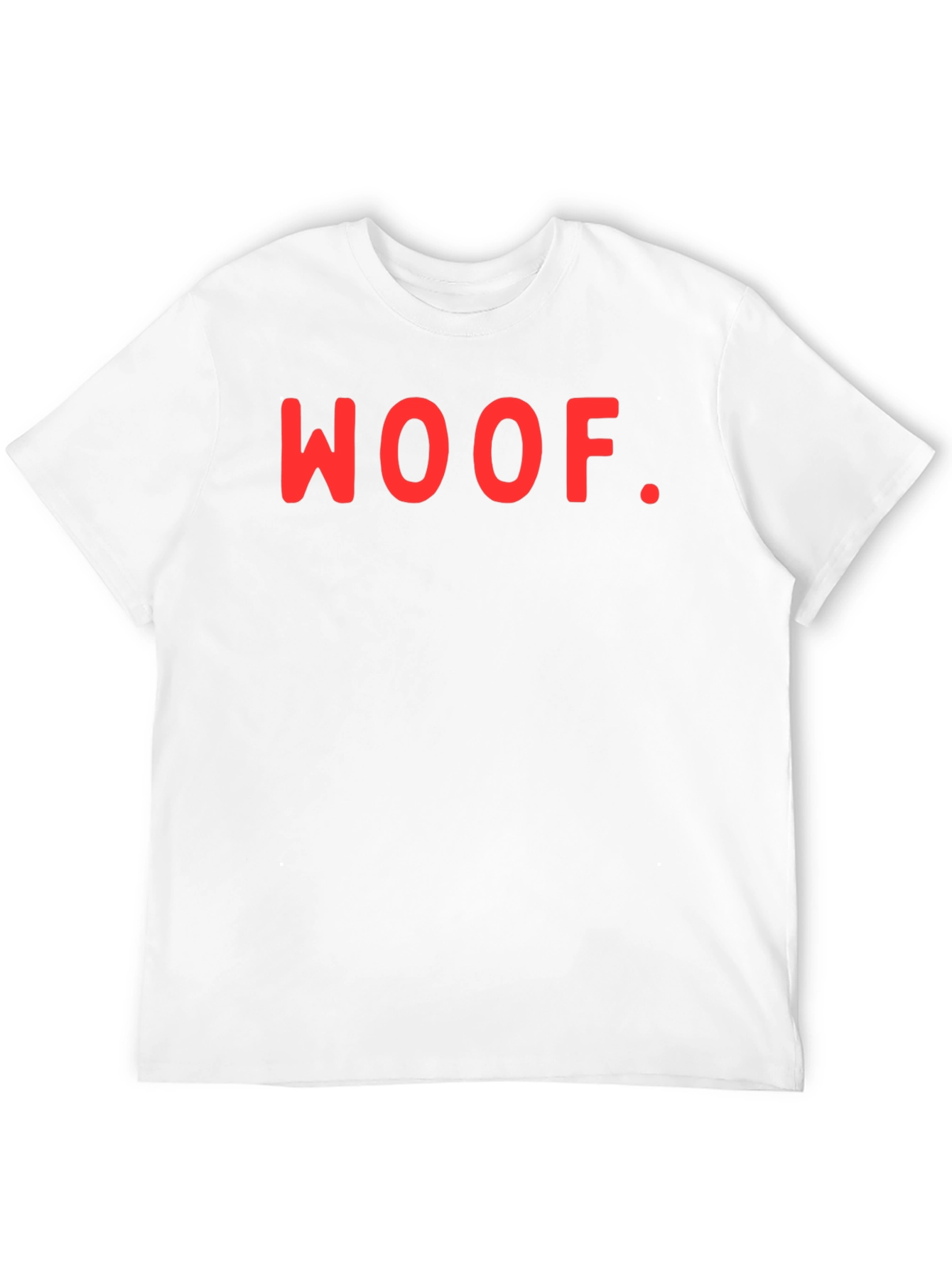 Woof T-Shirt - Black Crew Neck Tee