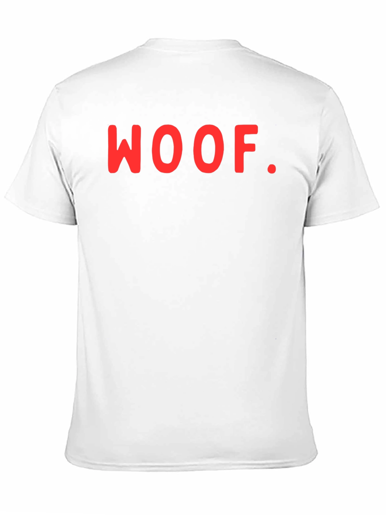 Woof T-Shirt - Black Crew Neck Tee