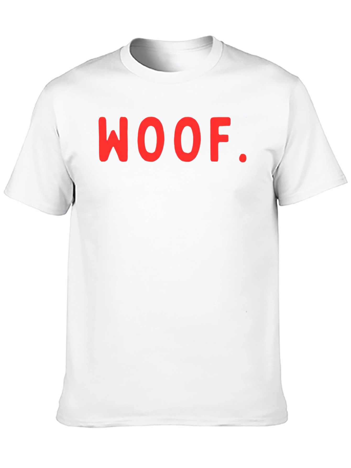 Woof T-Shirt - Black Crew Neck Tee
