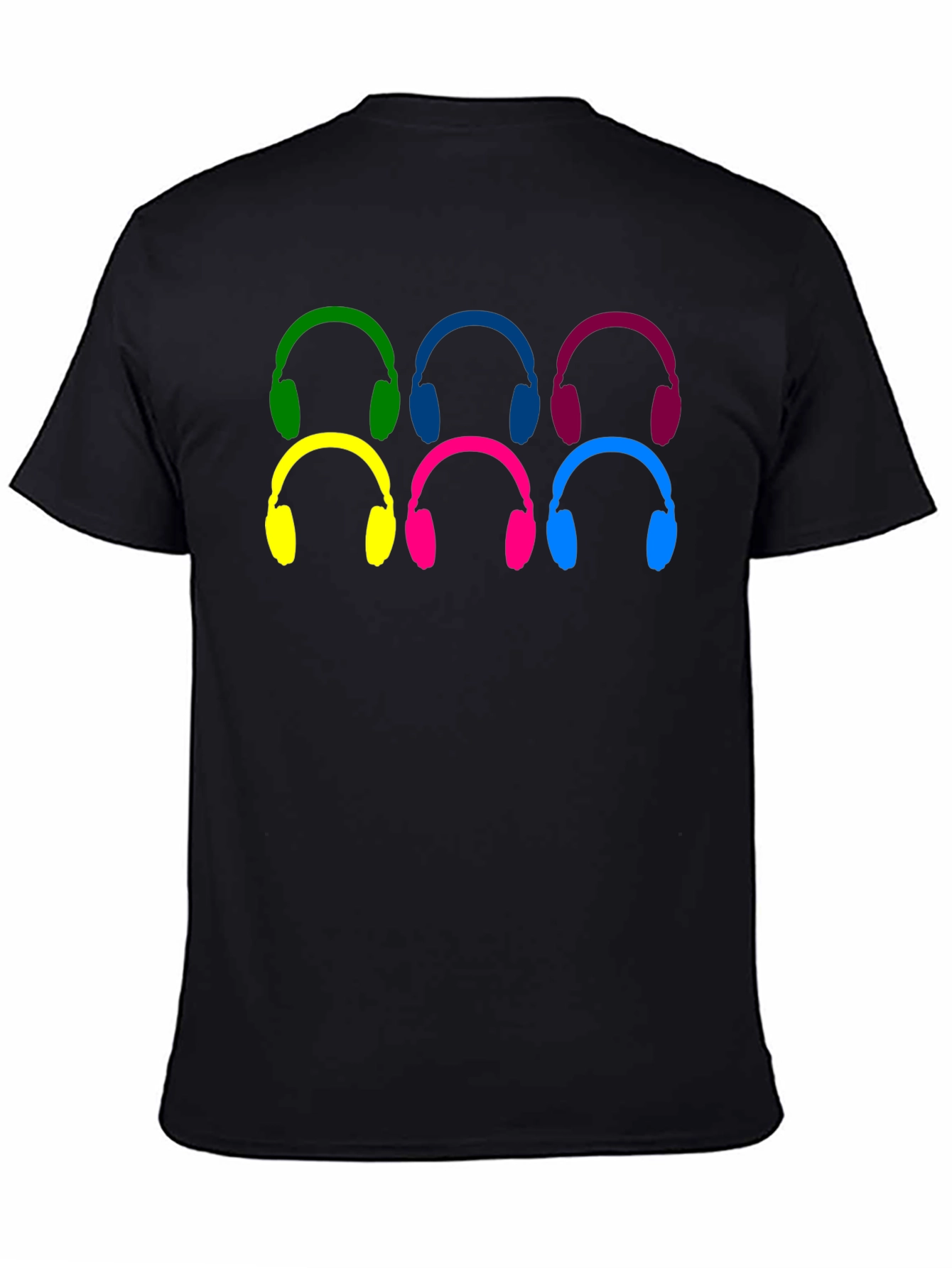 Colorful Headphone Pattern T-Shirt