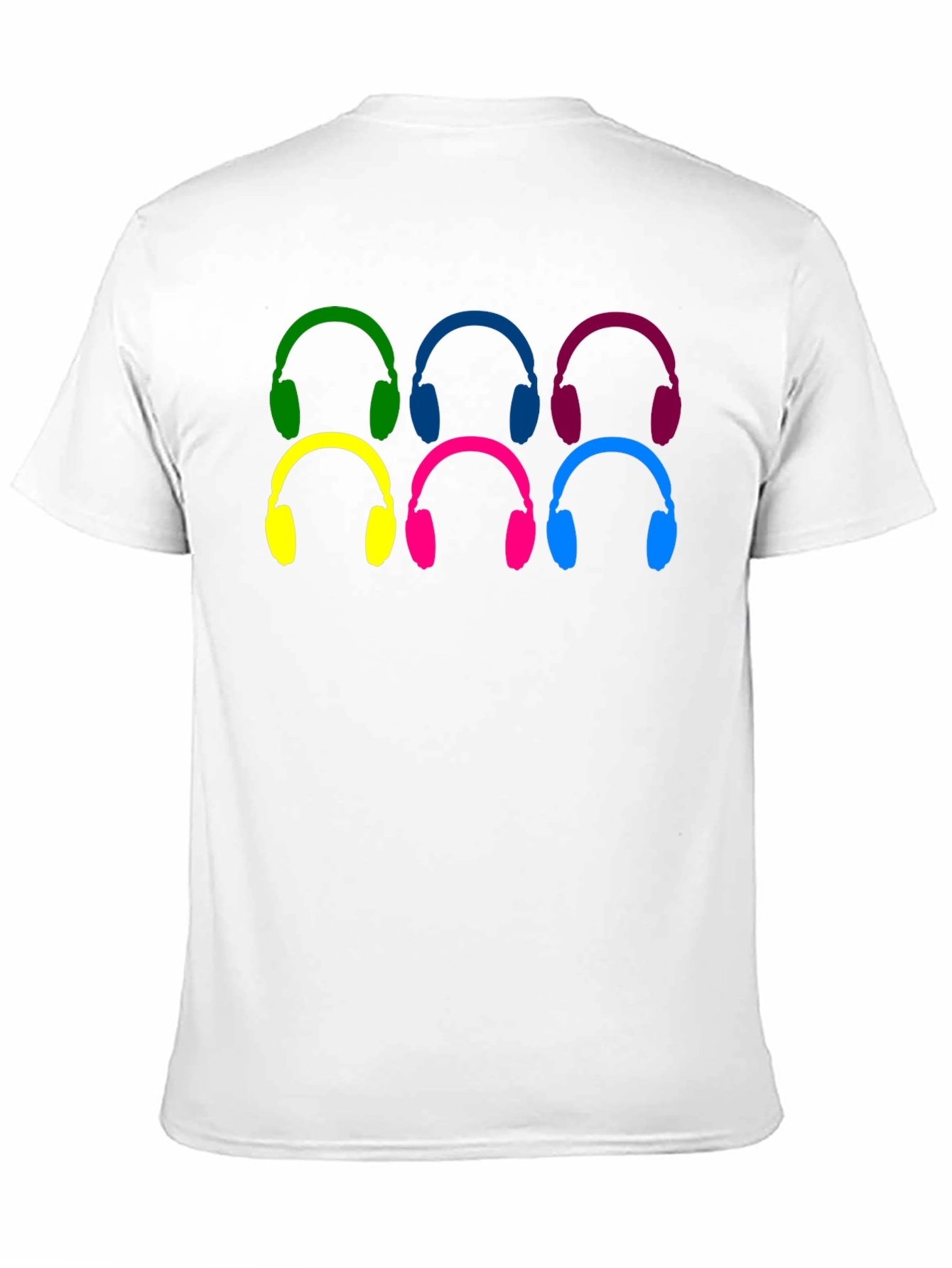 Colorful Headphone Pattern T-Shirt