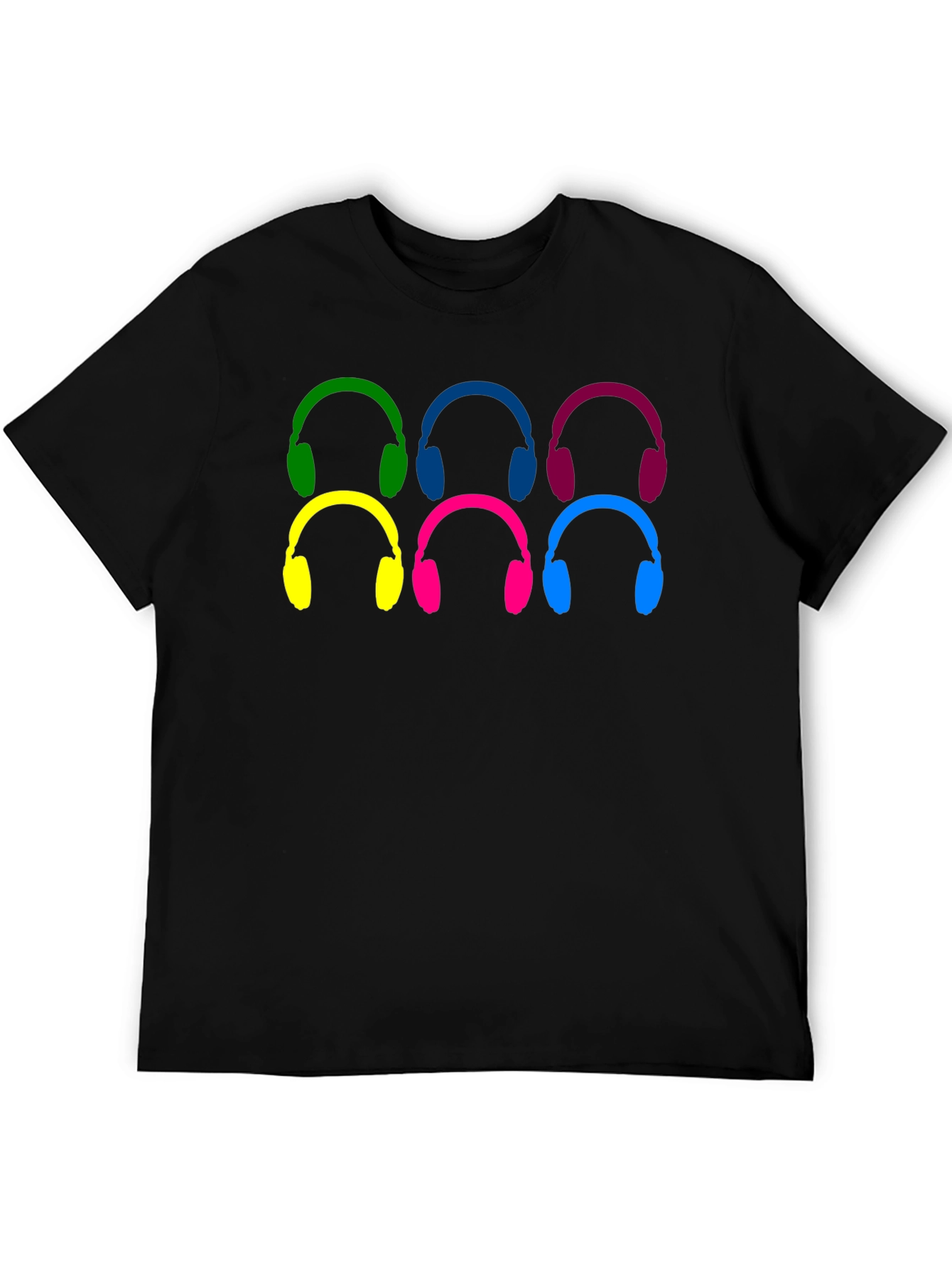 Colorful Headphone Pattern T-Shirt